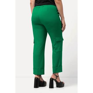 Ulla Popken  Pantalon cargo Mandy, jambes larges et taille confortable 