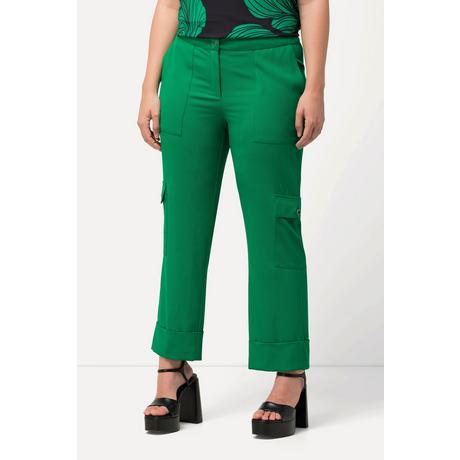 Ulla Popken  Pantalon cargo Mandy, jambes larges et taille confortable 