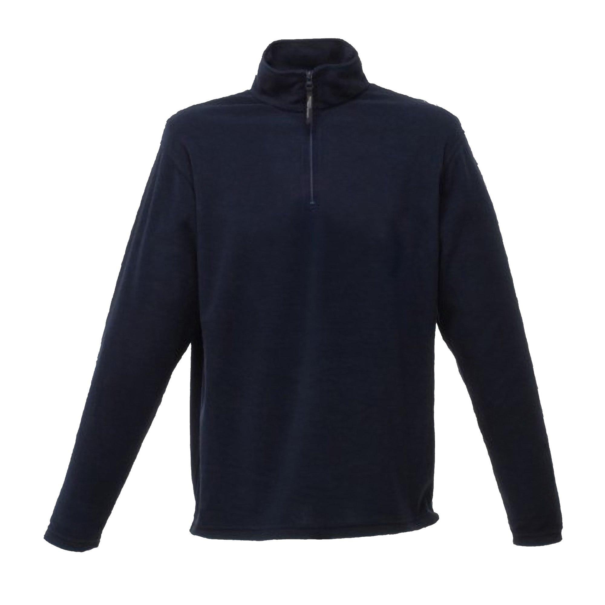 Image of Micro Fleece Top Mit Reißverschluss. Herren Marine XL