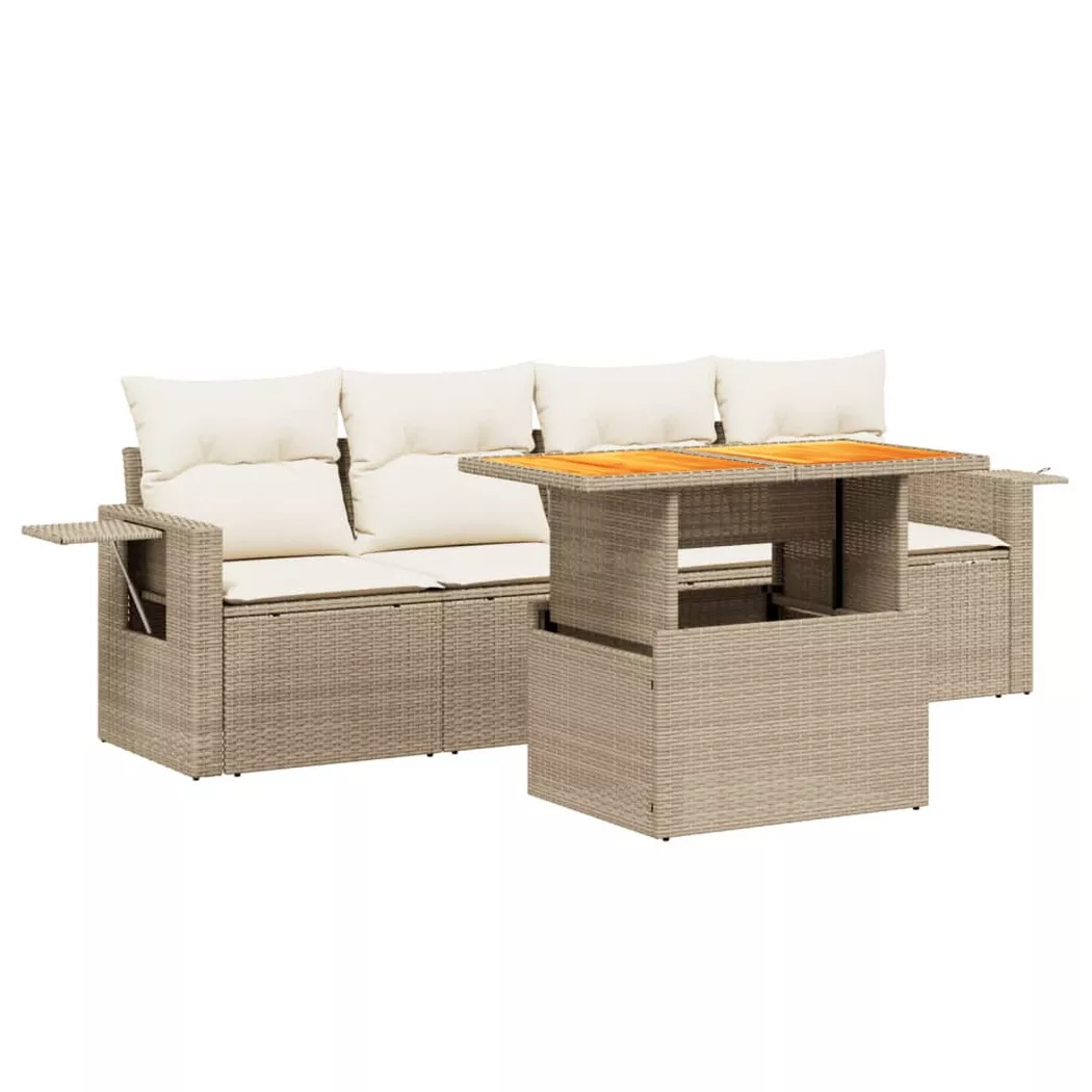VidaXL - Garten sofagarnitur poly-rattan, One Size, Beige