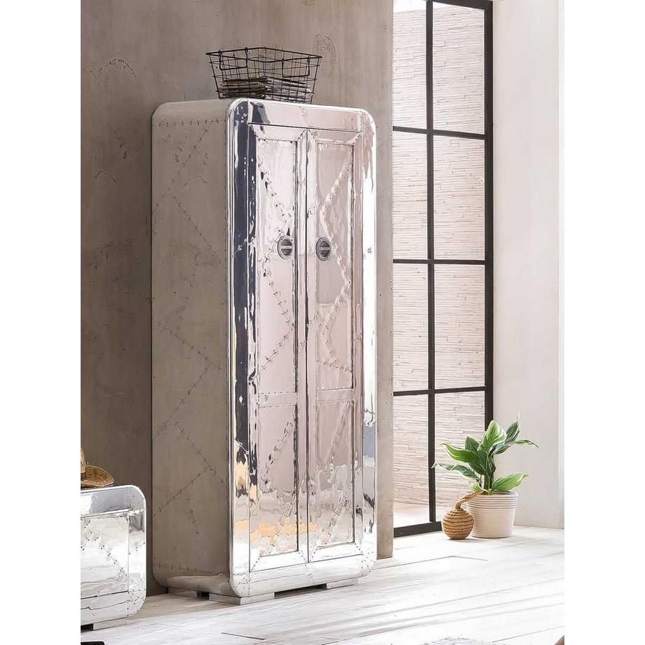 mutoni Schrank Aero silber 80x180  