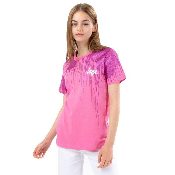 Image of Glitter Drip Tshirt Mädchen Pink 104