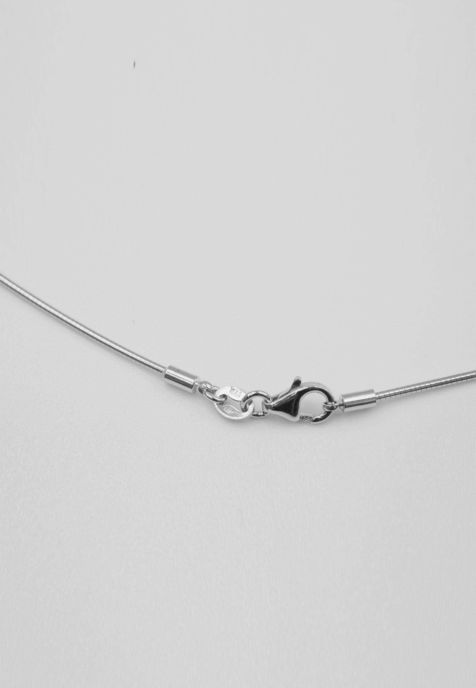 MUAU Schmuck  Collier omega en or blanc 750, 1mm, 45cm 