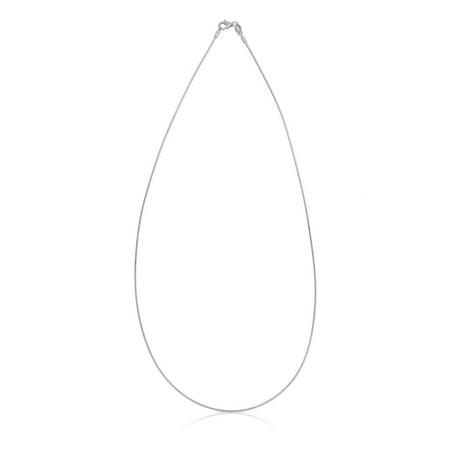 MUAU Schmuck  Collier omega en or blanc 750, 1mm, 45cm 