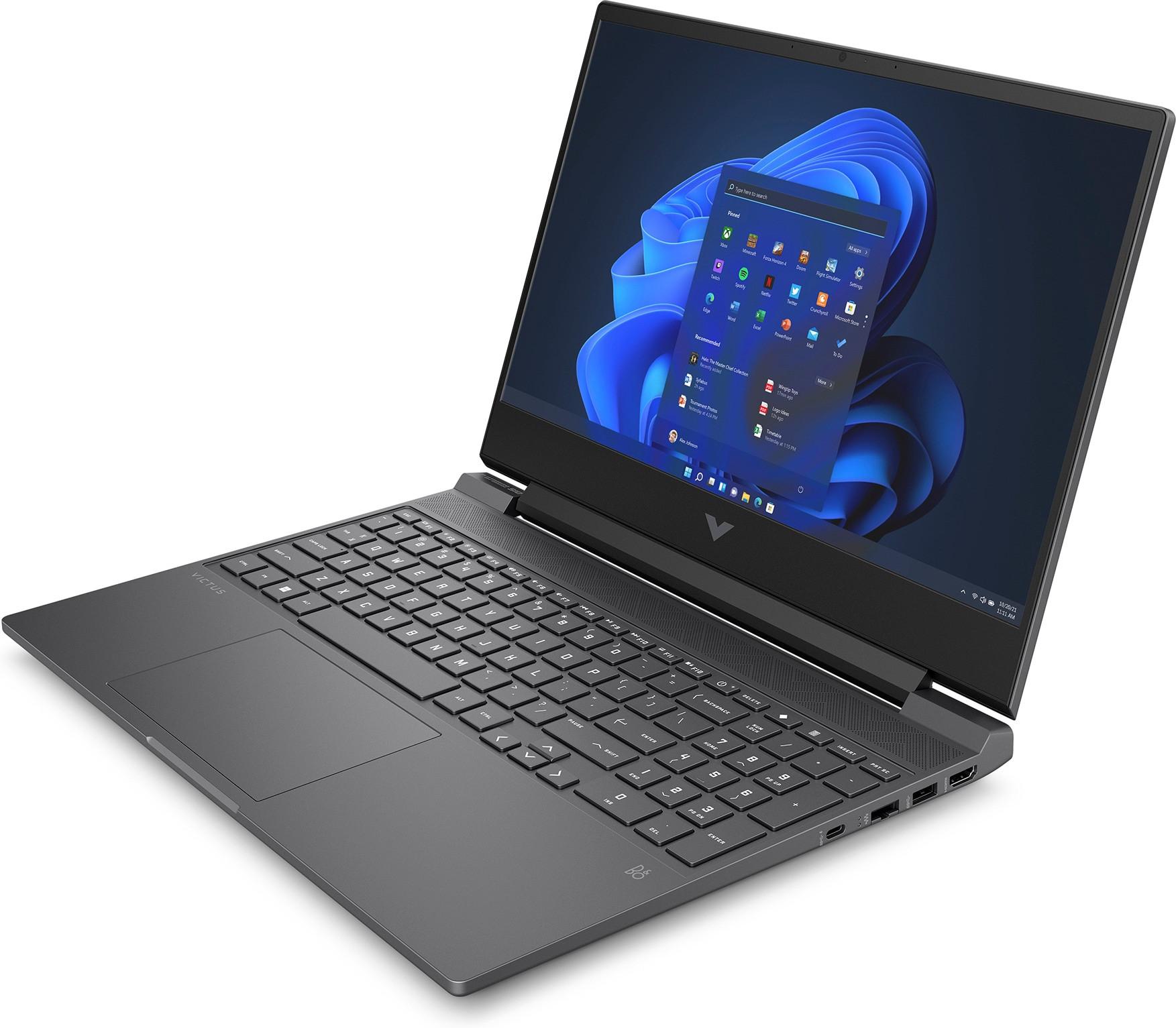 HP  Victus Gaming 15-fa1720nz Intel® Core™ i7 i7-12650H Ordinateur portable 39,6 cm (15.6") Full HD 16 Go DDR4-SDRAM 512 Go SSD NVIDIA GeForce RTX 4050 Wi-Fi 6 (802.11ax) Windows 11 Home Noir 