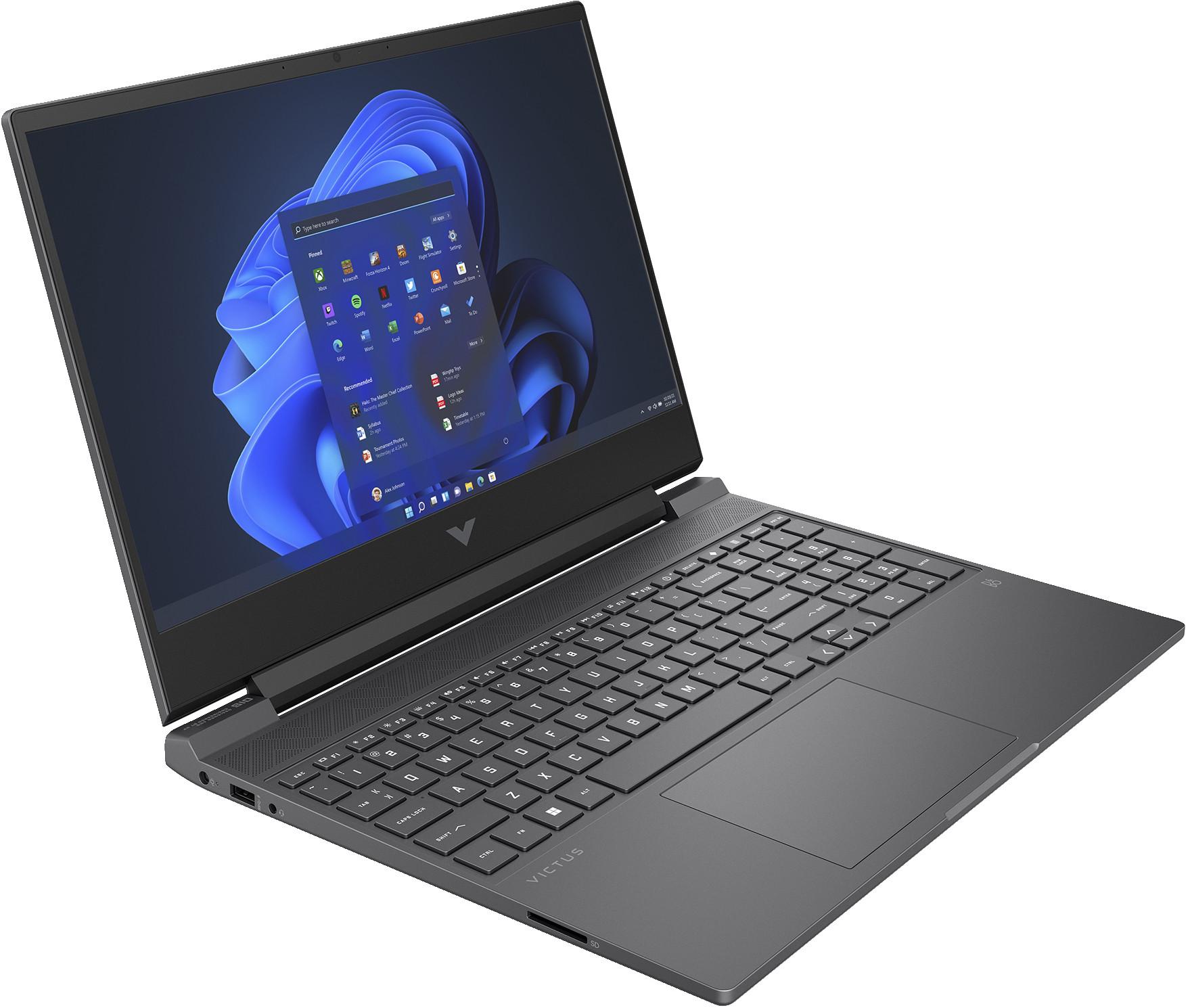 HP  Victus Gaming 15-fa1720nz Intel® Core™ i7 i7-12650H Laptop 39,6 cm (15.6") Full HD 16 GB DDR4-SDRAM 512 GB SSD NVIDIA GeForce RTX 4050 Wi-Fi 6 (802.11ax) Windows 11 Home Schwarz 