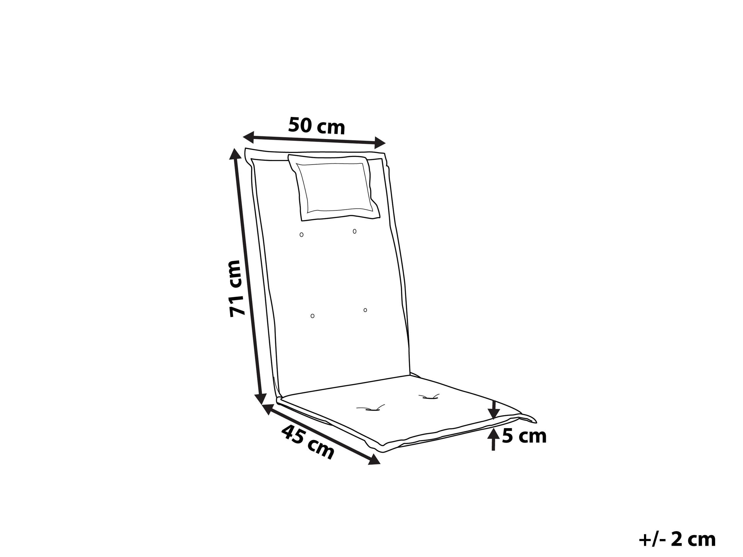 Beliani Gartenstuhlauflage aus Polyester Klassisch TOSCANA  
