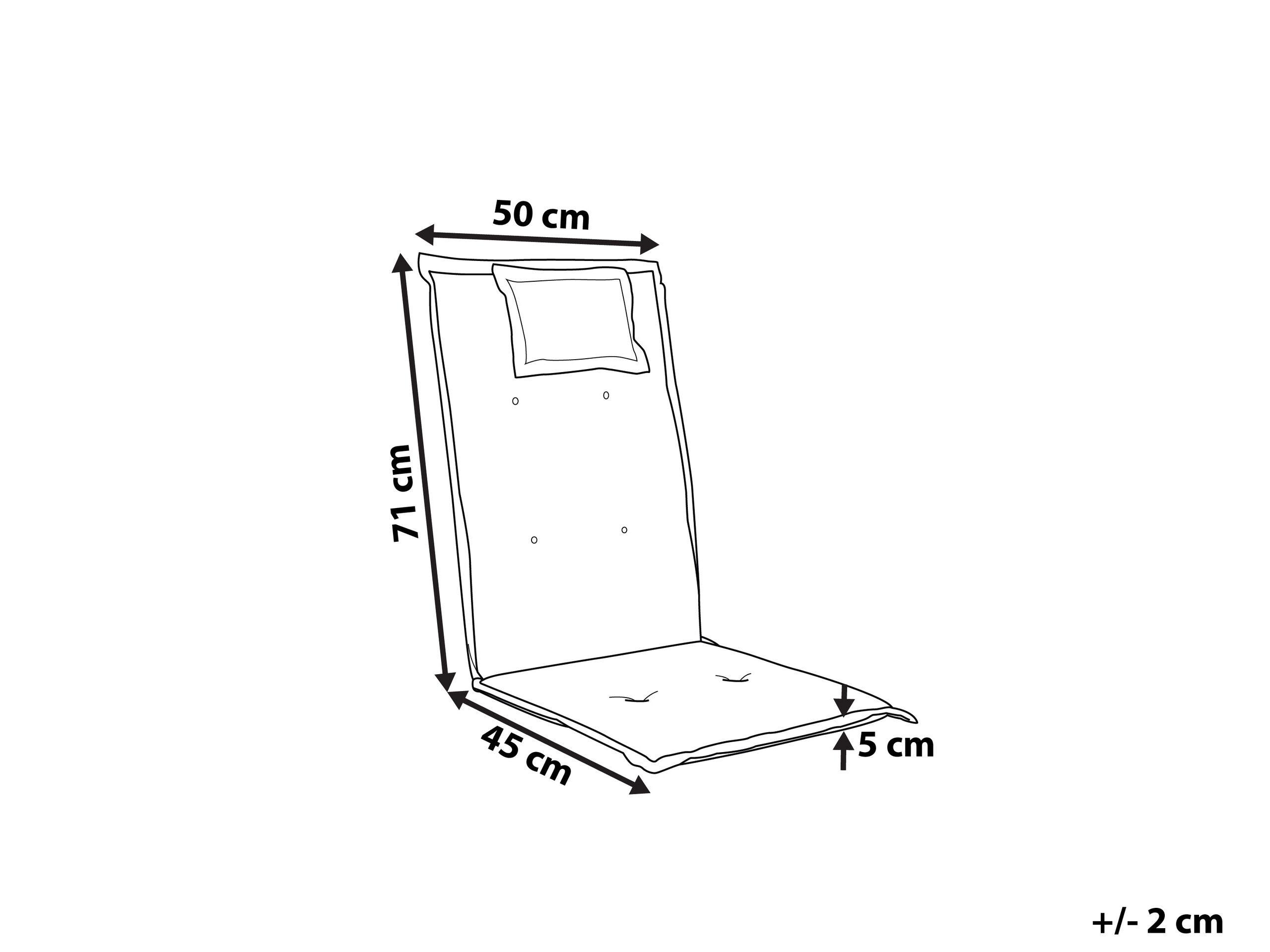 Beliani Gartenstuhlauflage aus Polyester Klassisch TOSCANA  