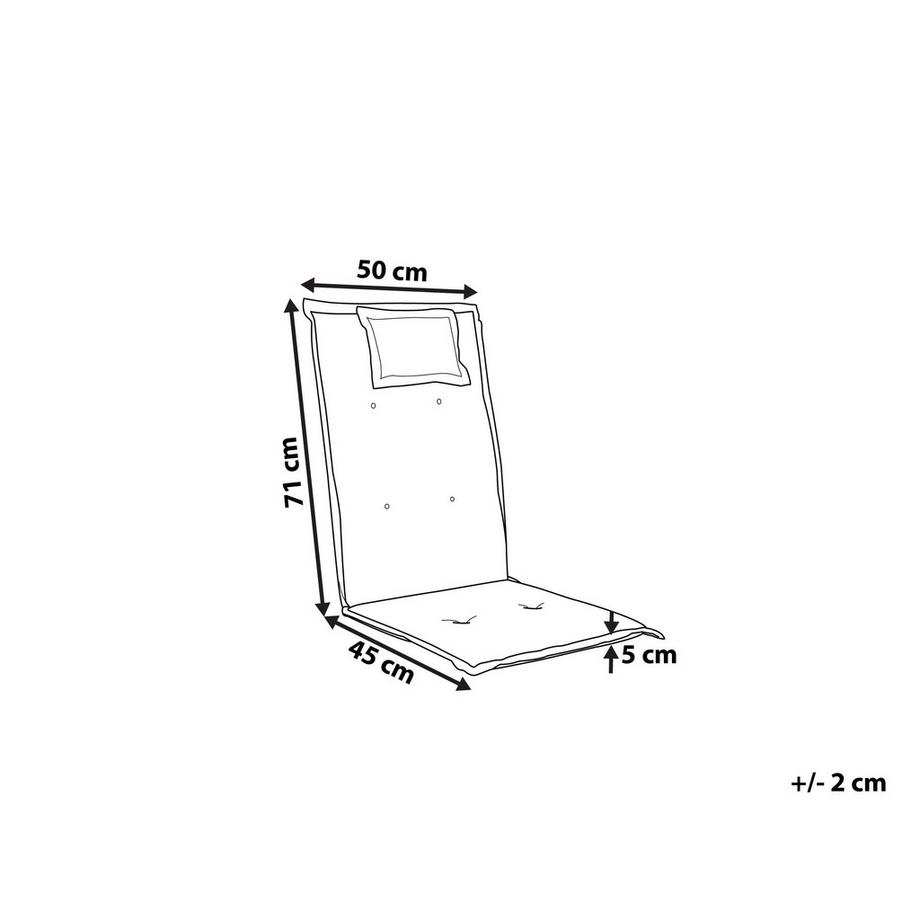 Beliani Cuscino Schiena/Seduta en Poliestere Classico TOSCANA  