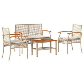 VidaXL set salotto da giardino Polirattan  