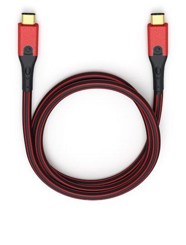 Image of Oehlbach OEHLBACH Evolution CC USB Kabel 1 m USB 3.2 Gen 2 (3.1 Gen 2) USB C Schwarz, Rot