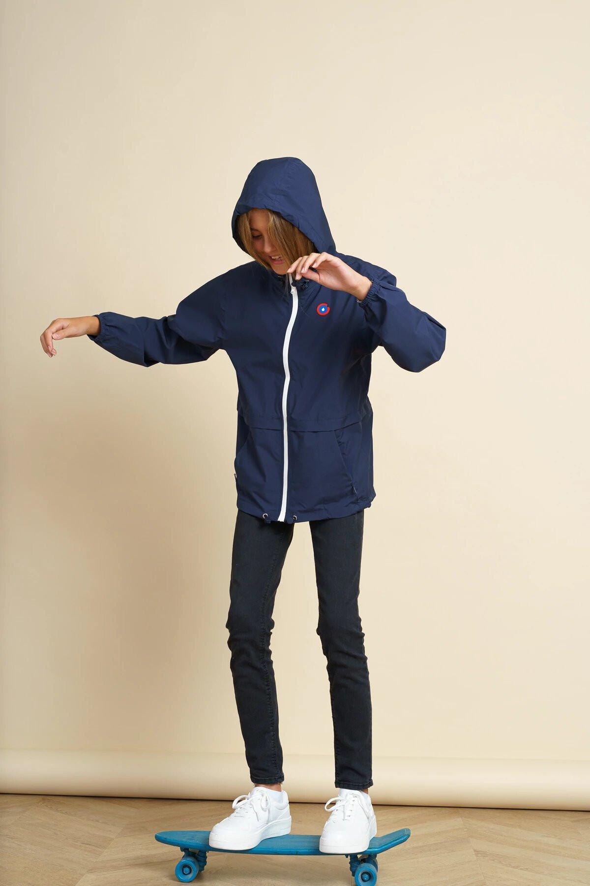 flotte Bastille-4A Veste de Pluie à Capuche  