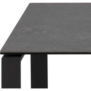 mutoni Set de table basse Catherine verre céramique noir 115x69x45cm  