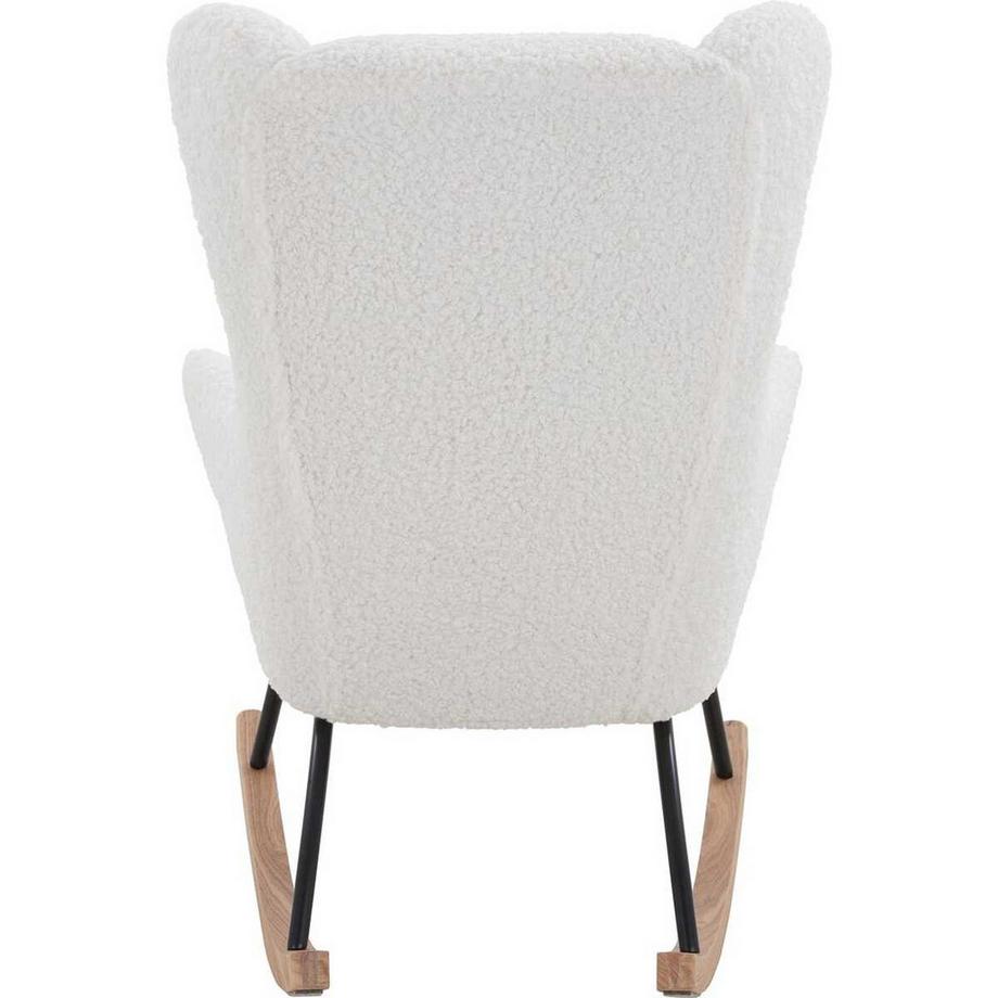 mutoni Fauteuil à bascule Teddyfell blanc  
