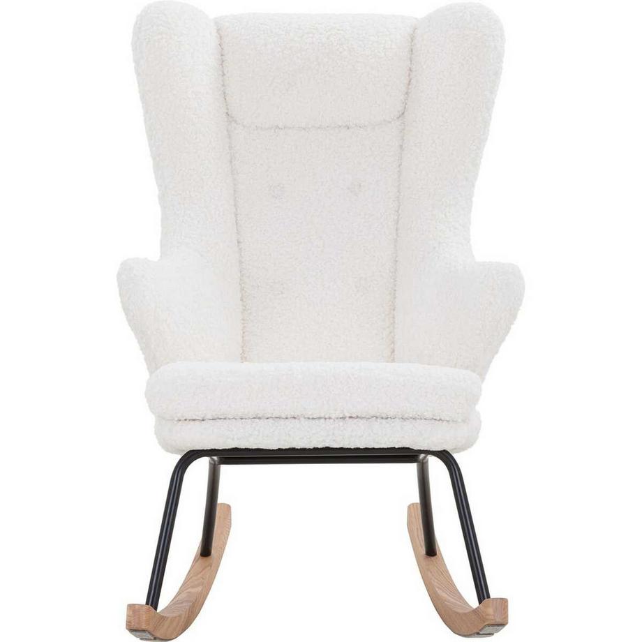 mutoni Fauteuil à bascule Teddyfell blanc  