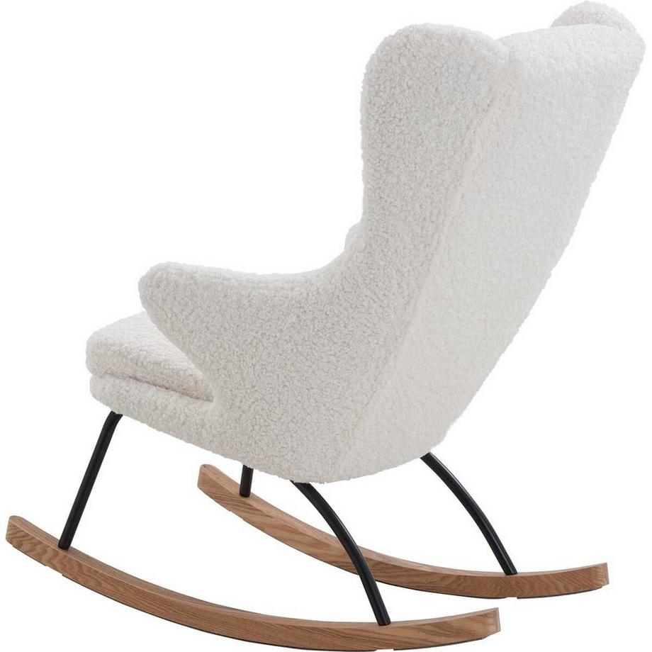 mutoni Fauteuil à bascule Teddyfell blanc  