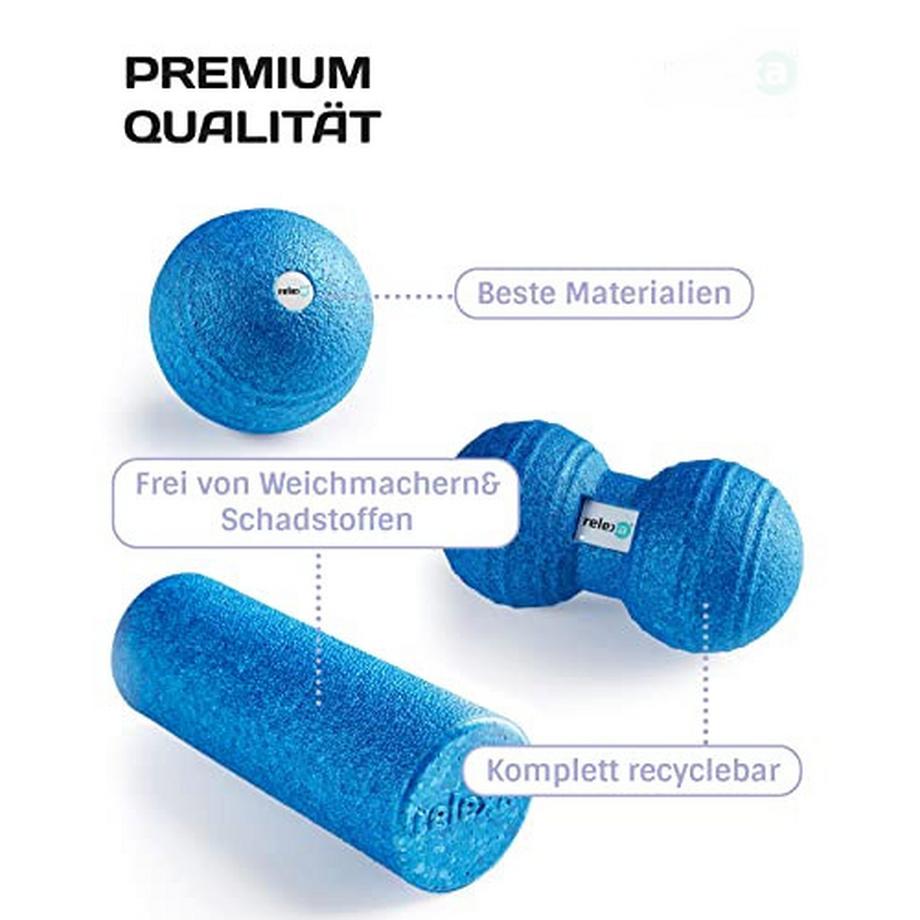 Alopini  Faszien-Starter-Set 5-teilig, Faszienrollen/Faszienbälle bei Verspannungen & Verklebungen 