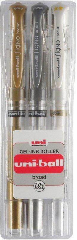 Image of UNI-BALL Signo broad 1mm 3 Farben Etui UNI-BALL Signo broad 1mm 3 Farben Etui