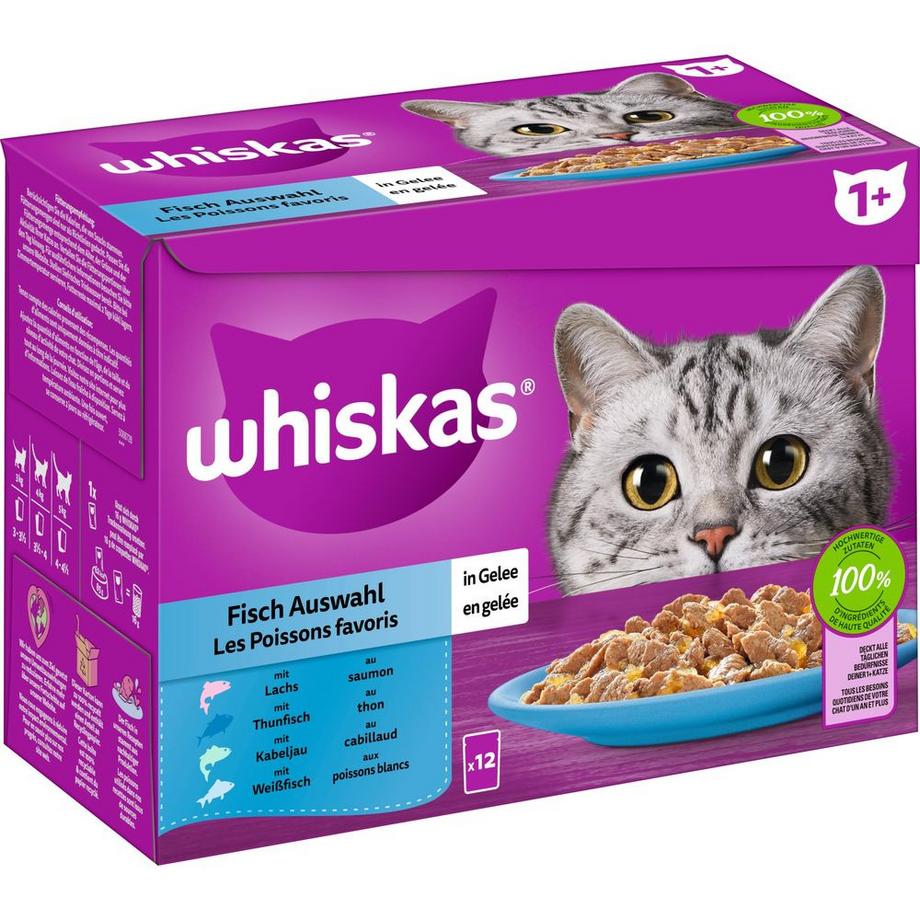 whiskas  1+ Fisch Auswahl 12x85g 