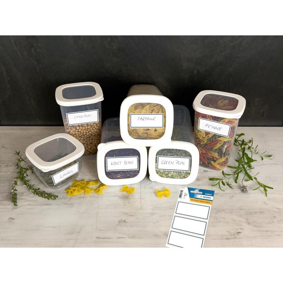 HERMA HERMA Book labels 82x36mm grey frame 6 sh. sticker decorativi  