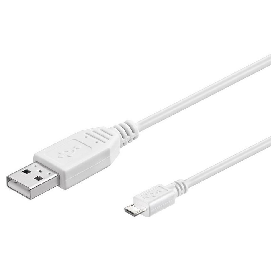 Cavo Goobay USB 2.0, da micro-USB a USB-A, 60 cm, bianco