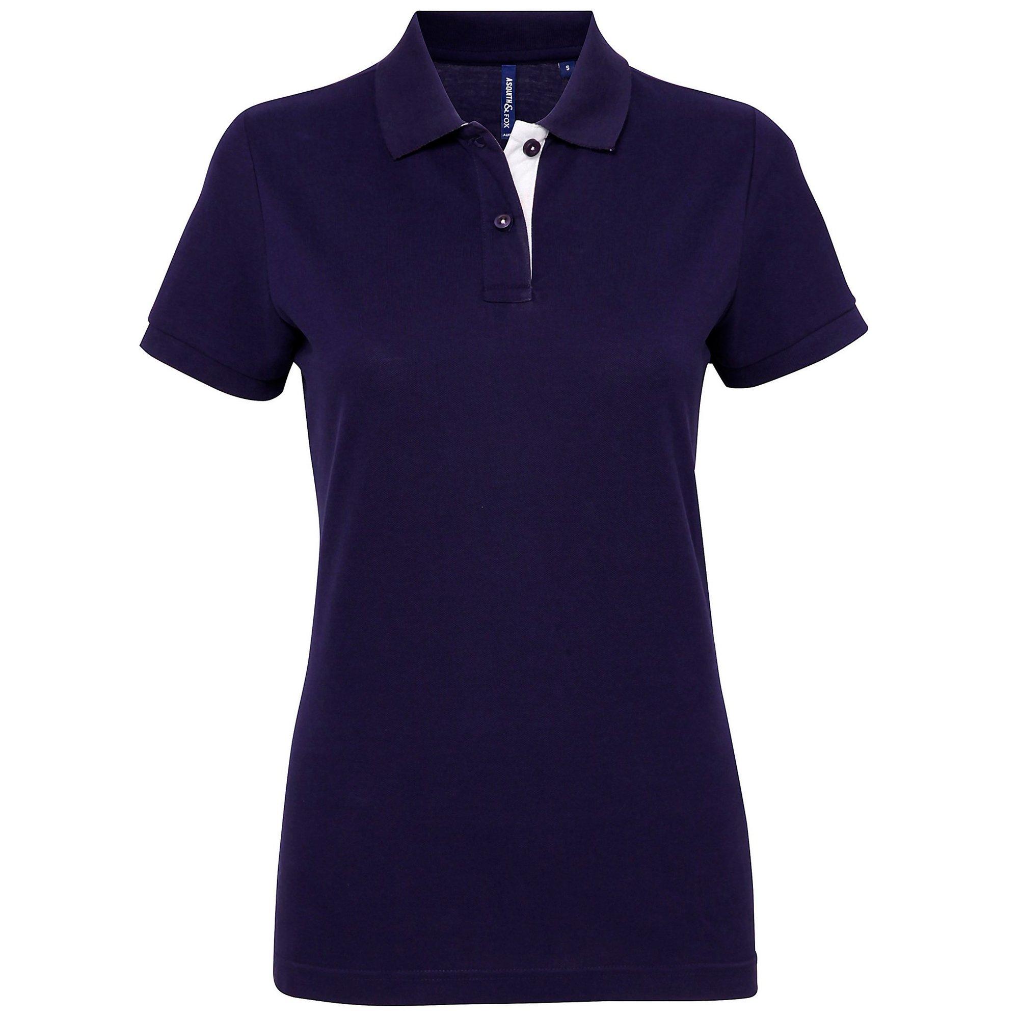 Asquith & Fox  Kurzarm Kontrast Polo Shirt 