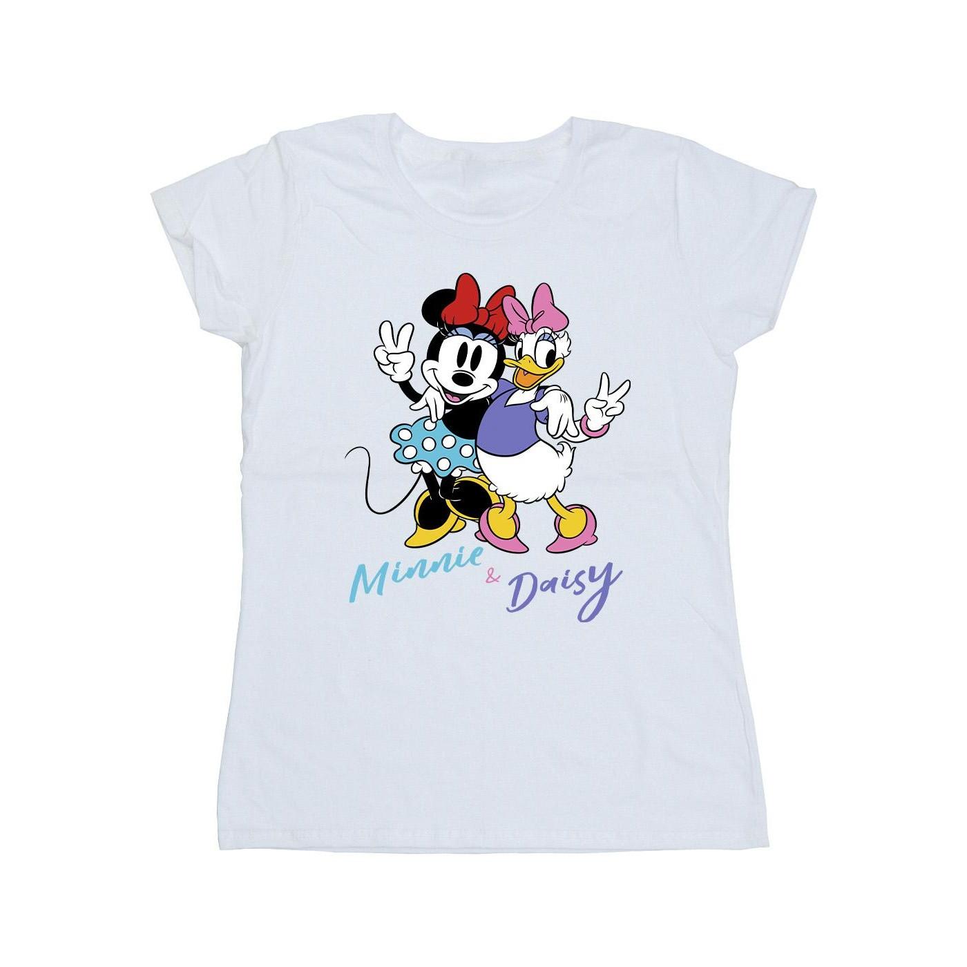 Image of Minnie Mouse And Daisy Tshirt Damen Weiss M