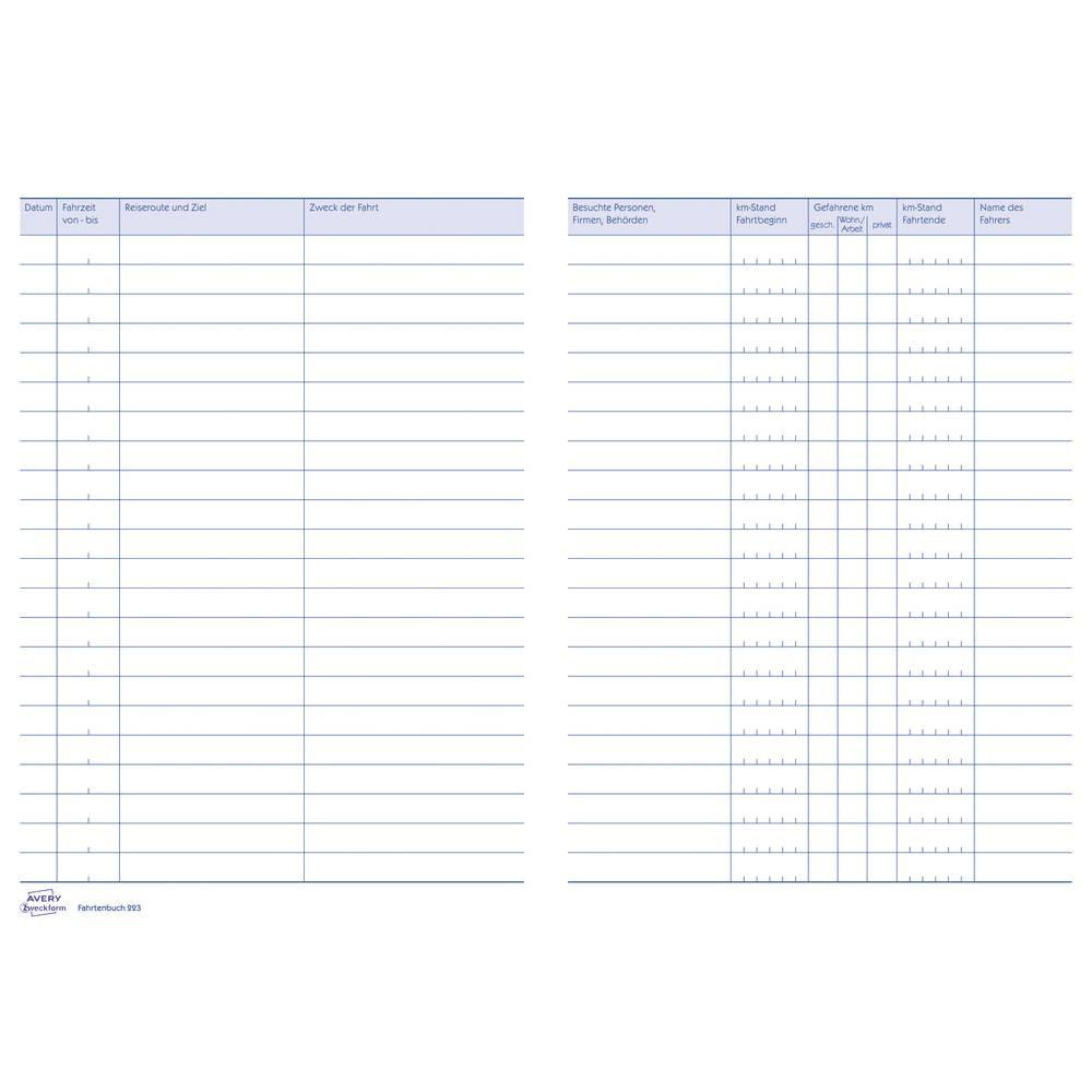 Avery-Zweckform  Avery Zweckform Fahrtenbuch, A5 