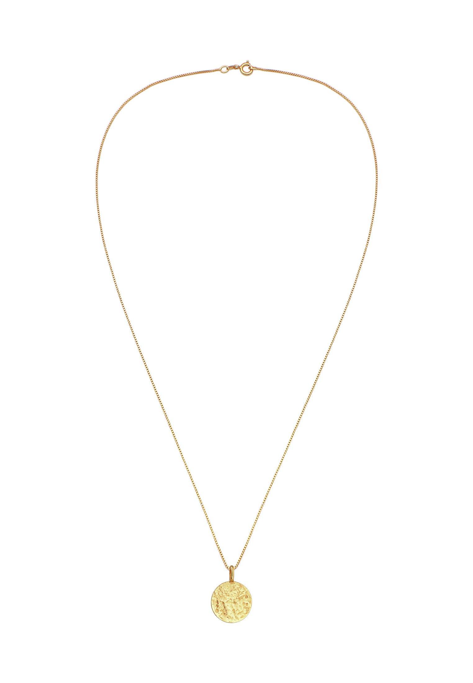 Kuzzoi  Halskette  Basic Coin Plättchen Gehämmert 