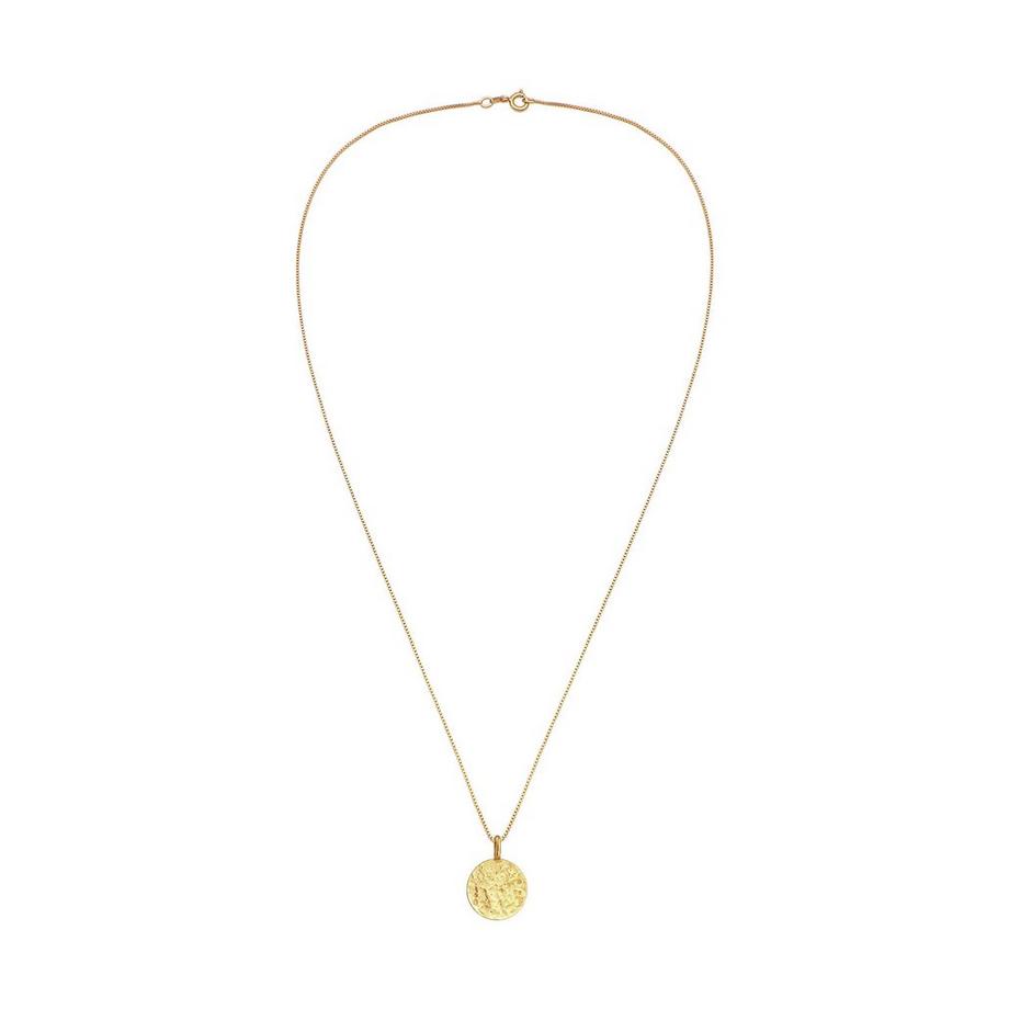 Kuzzoi  Halskette  Basic Coin Plättchen Gehämmert 