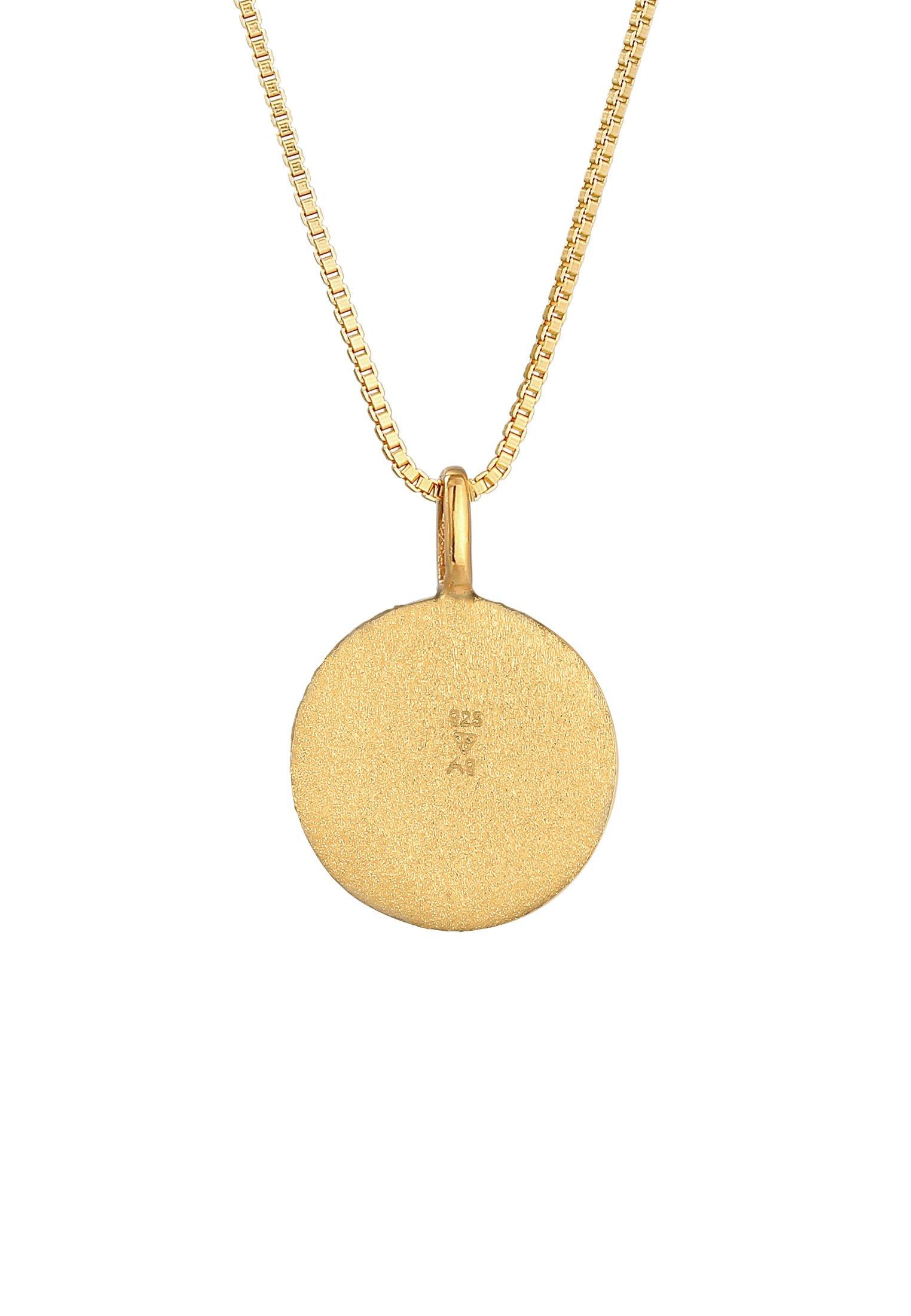 Kuzzoi  Halskette  Basic Coin Plättchen Gehämmert 