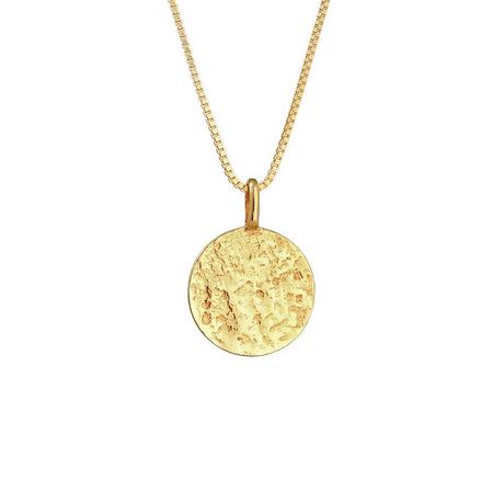 Kuzzoi  Halskette  Basic Coin Plättchen Gehämmert 