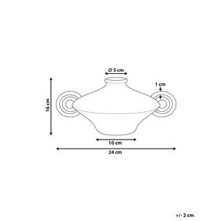 Beliani Vase à fleurs en Grès Rétro SURFPERCH  