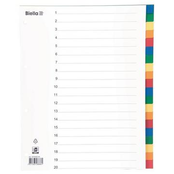 BIELLA Register PP farbig A4 479020.00 20-teilig, blanko, überbreit