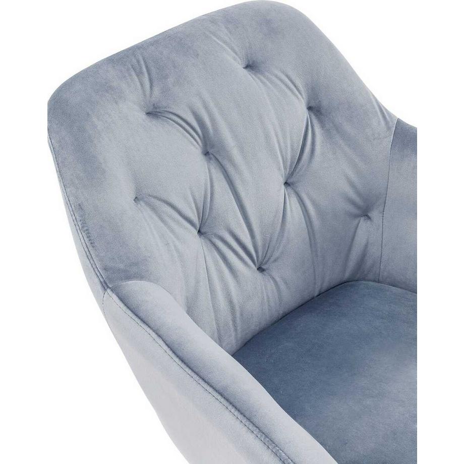 mutoni Poltrona in velluto blu argento  