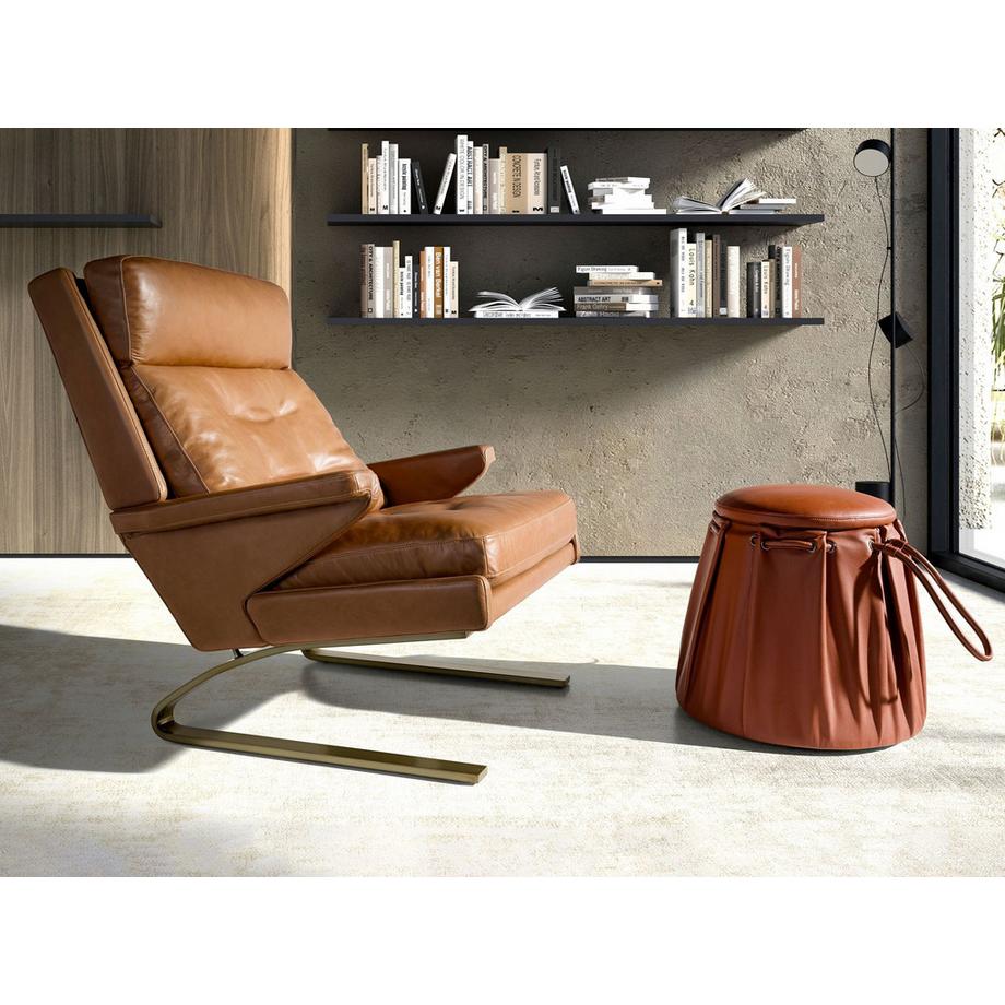 ANGEL CERDA Poltrona in pelle Camel  