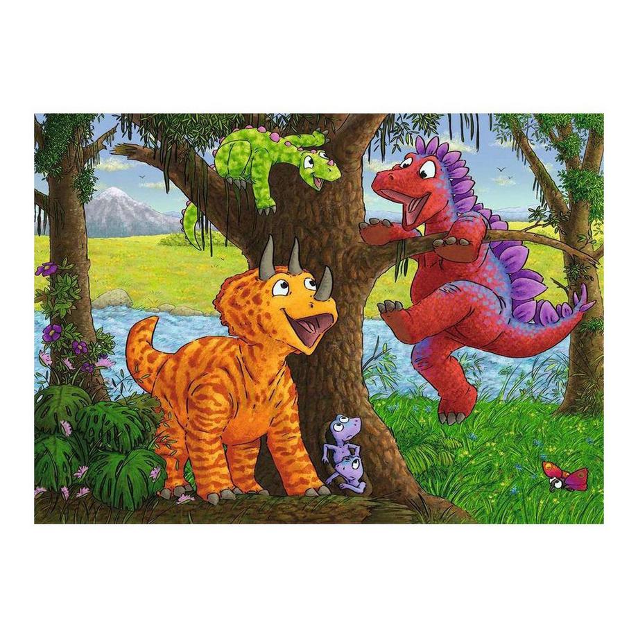 Ravensburger  Puzzle Spielende Dinos (2x24) 