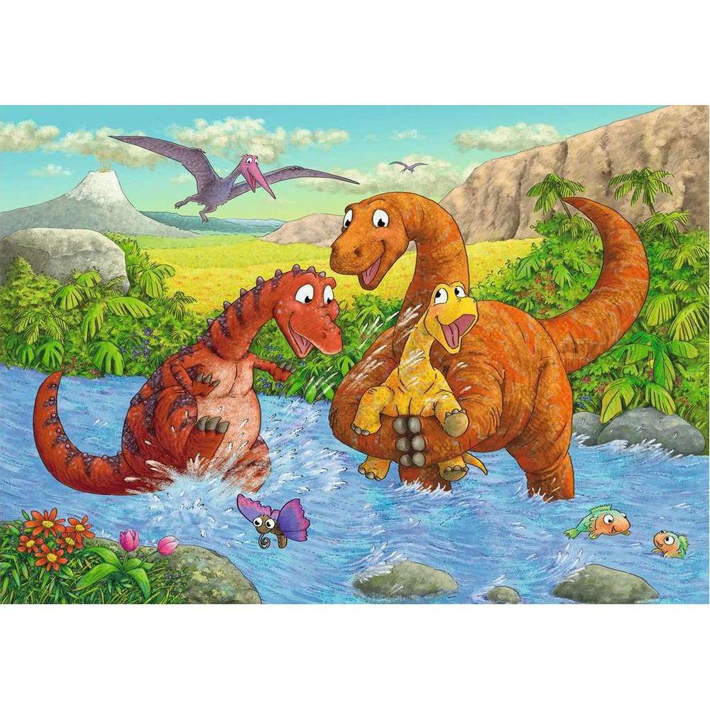 Ravensburger  Puzzle Spielende Dinos (2x24) 