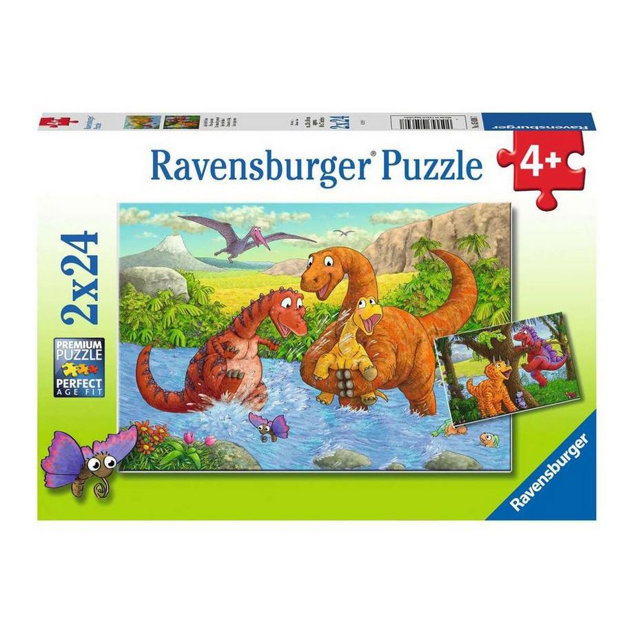 Puzzle Spielende Dinos (2x24)