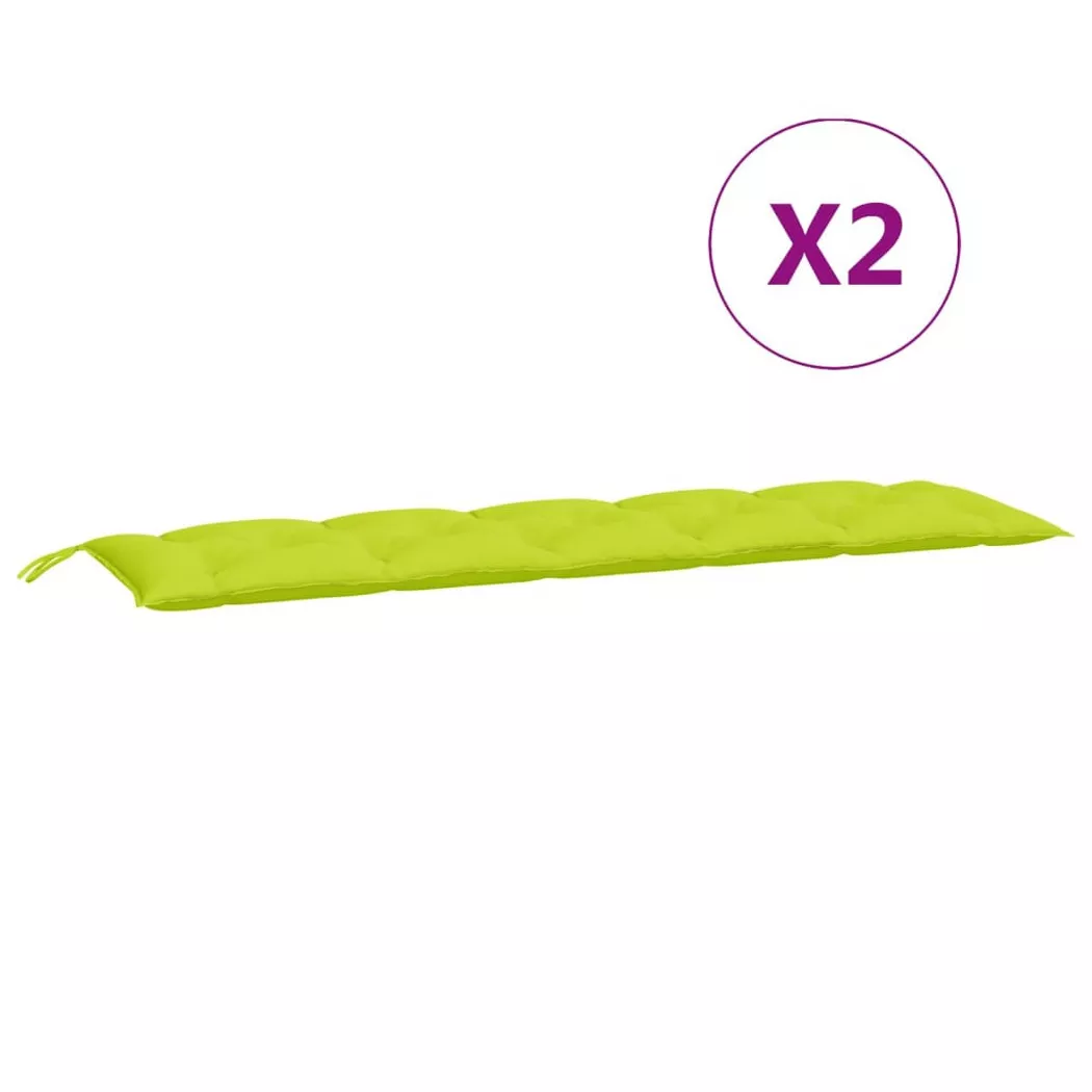 VidaXL - Coussin de banc de jardin tissu, One Size, Vert