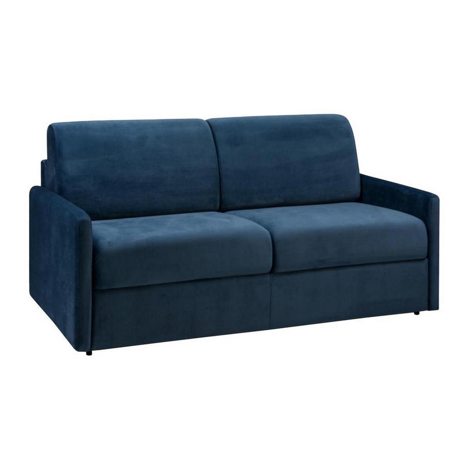 Vente-unique Canapé 3 places conible express en velours CALIFE Couchage à  lattes larges 1Matelas  