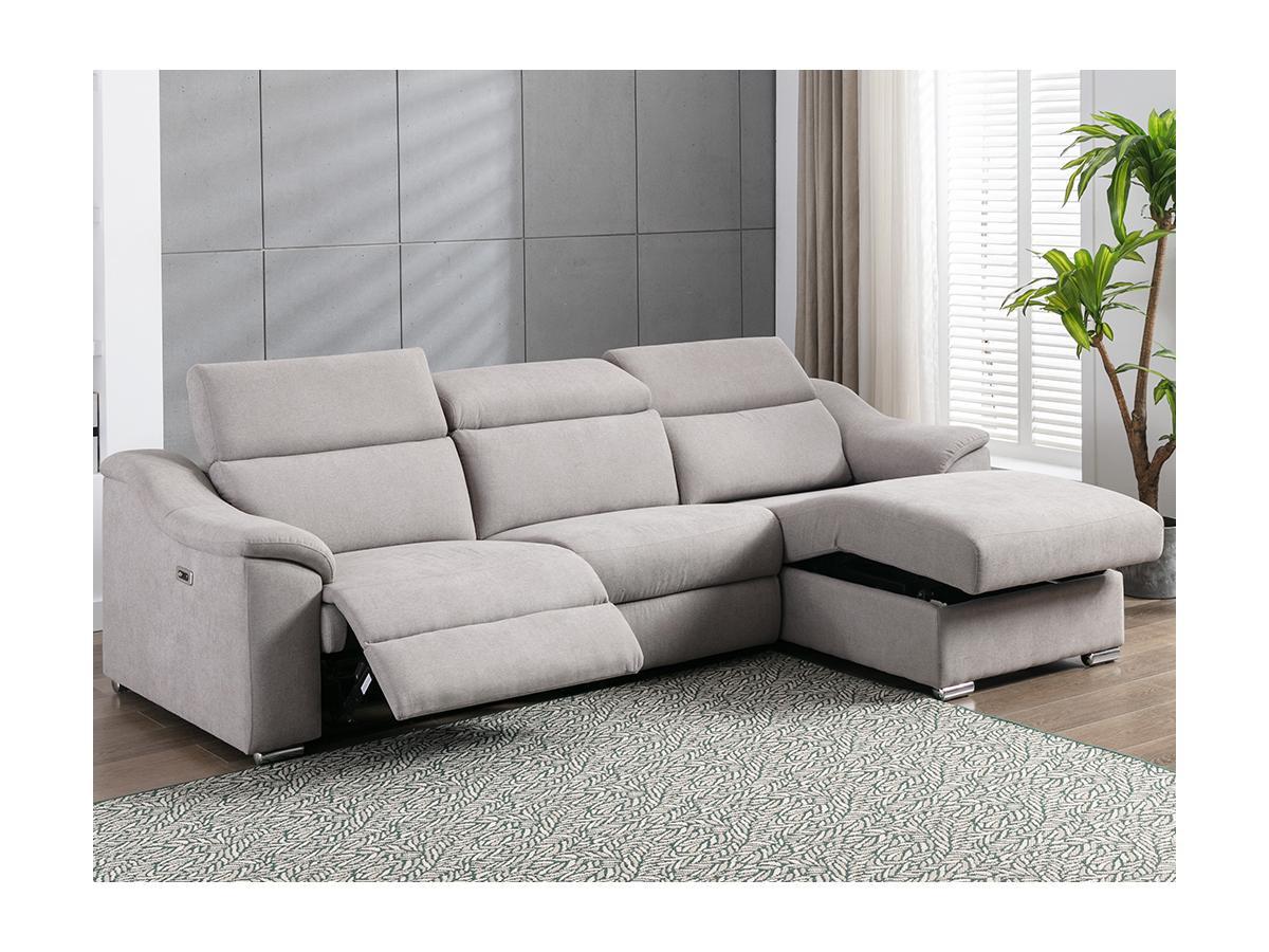 Vente-unique Ecksofa mit elektrischer Relaxfunktion PEDRERA Stoff Ecke rechts  