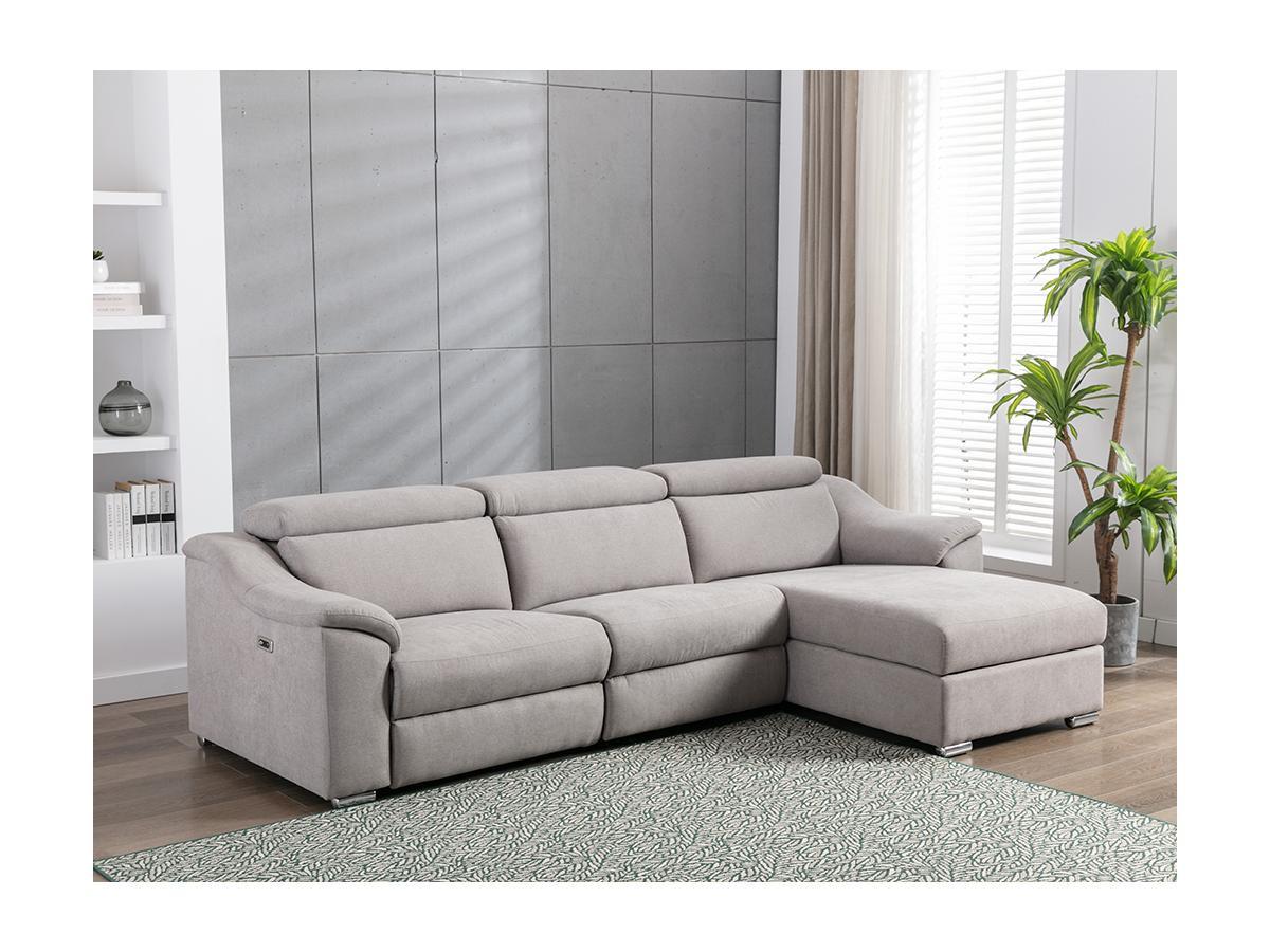 Vente-unique Ecksofa mit elektrischer Relaxfunktion PEDRERA Stoff Ecke rechts  