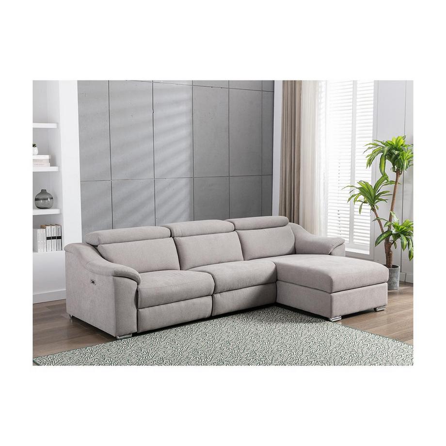 Vente-unique Ecksofa mit elektrischer Relaxfunktion PEDRERA Stoff Ecke rechts  