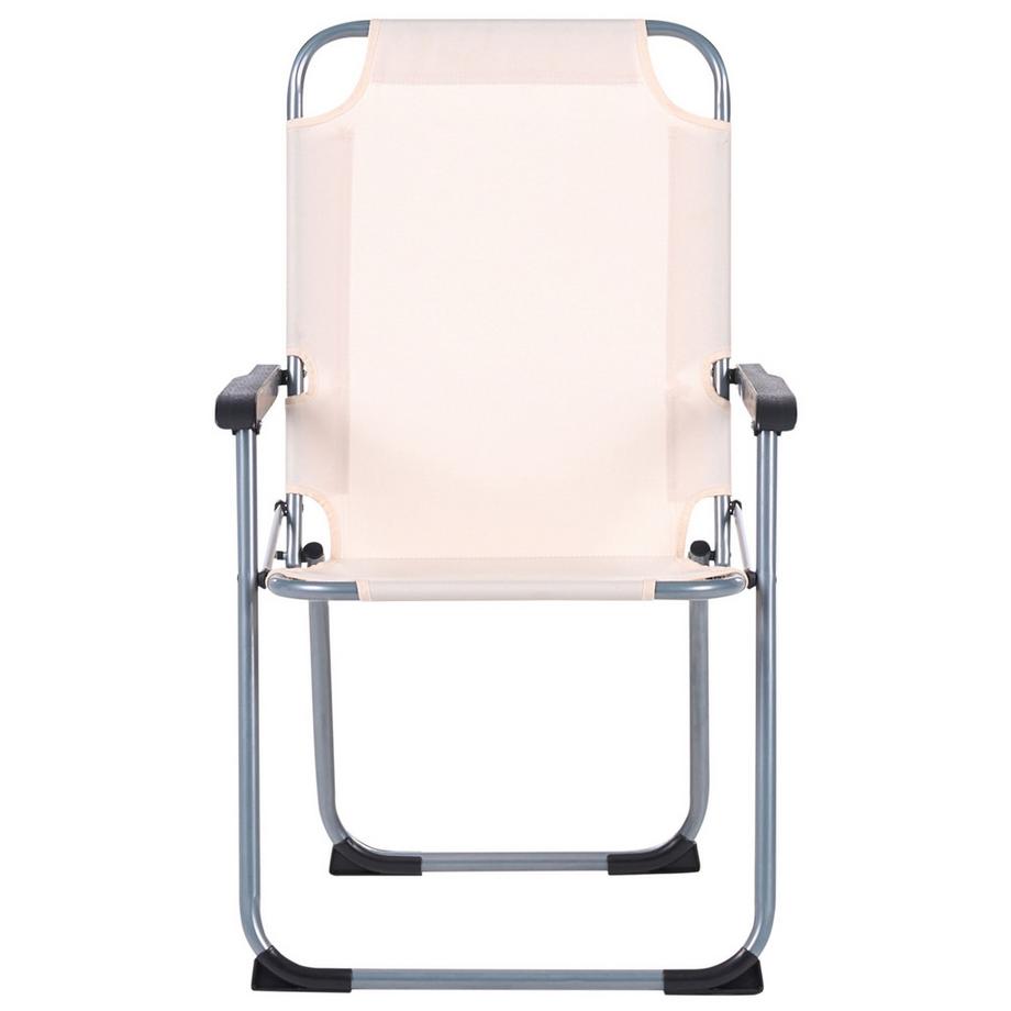 Beliani Lot de 4 chaises de jardin en Acier Moderne GALATSI  