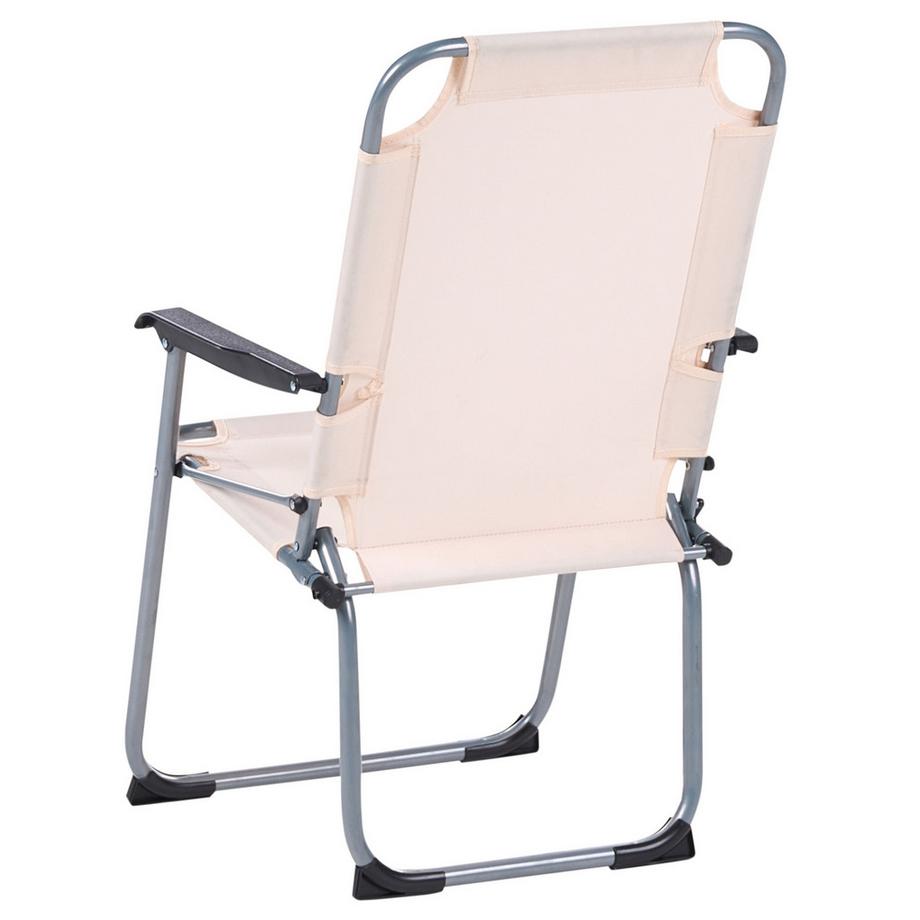 Beliani Lot de 4 chaises de jardin en Acier Moderne GALATSI  