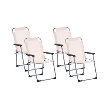 Lot de 4 chaises de jardin en Acier Moderne GALATSI