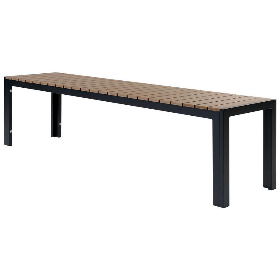 Beliani Salle à manger de jardin avec bancs en Bois synthétique Industriel NARDO  