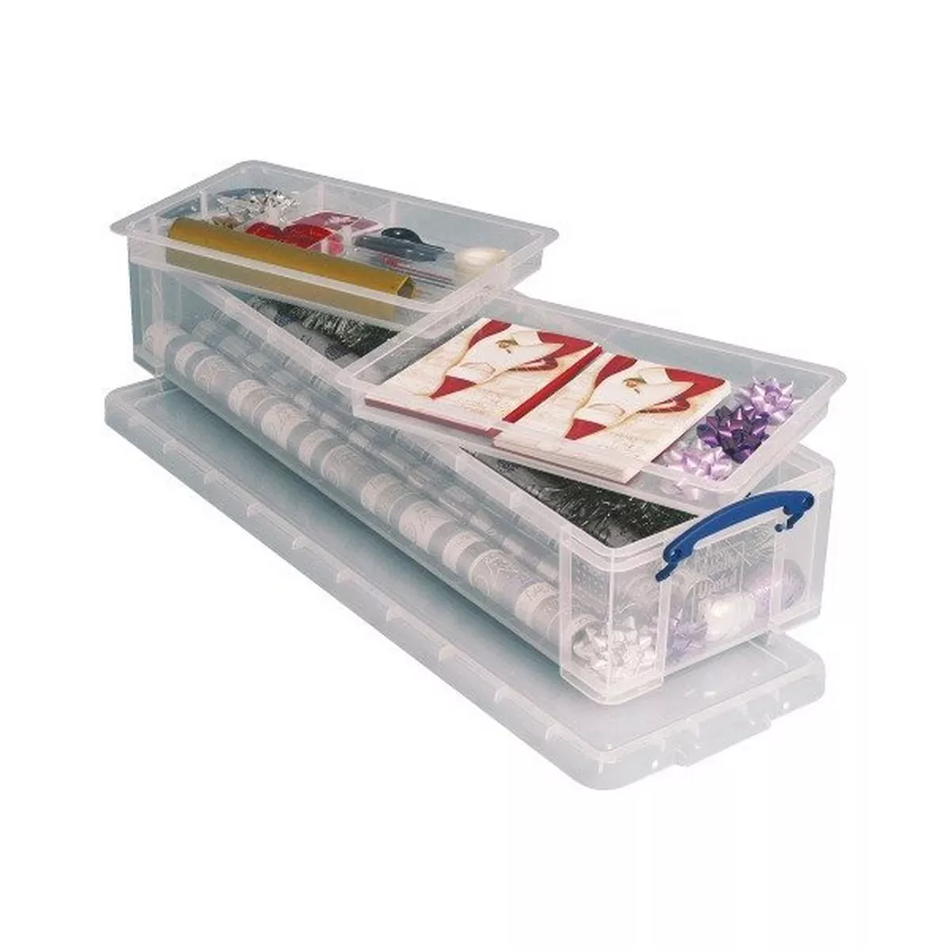 Really Useful Box Clear Storage Box 22 Litres 82cm x 25.5cm x 15.5cm