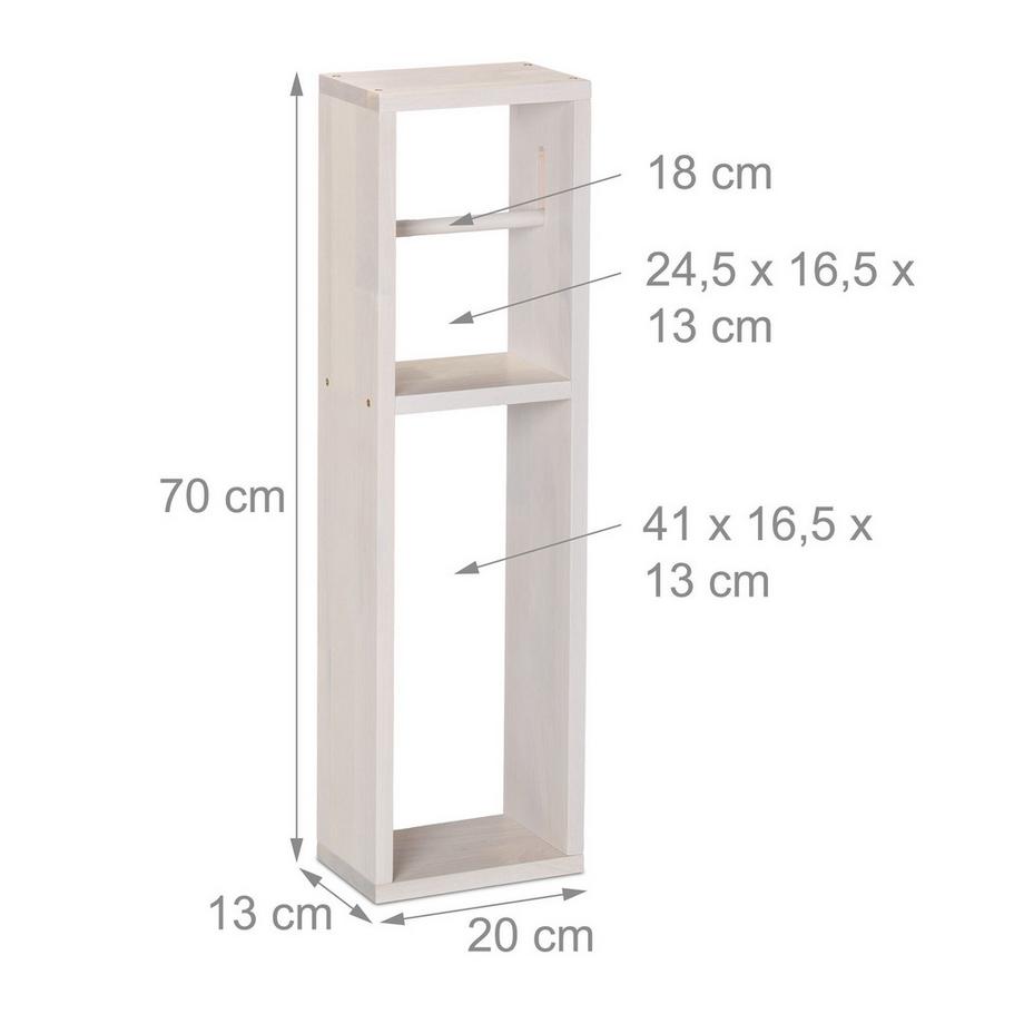 Northix Porta carta igienica bianco vintage  